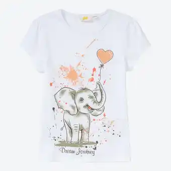 NKD Kinder-Mädchen-T-Shirt mit Elefanten-Motiv Angebot