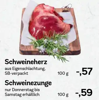 AEZ Schweineherz 100g oder Schweinezunge 100g Angebot