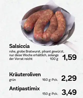 AEZ Salsiccia 100g oder Kräuteroliven 160g oder Antipastimix 150g Angebot