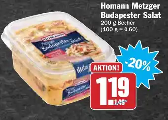 AEZ Homann Metzger Budapester Salat 200g Becher Angebot