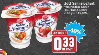 AEZ Zott Sahnejoghurt 140/150g Becher Angebot