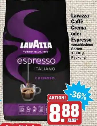 AEZ Lavazza Caffè Crema oder Espresso 1.000g Angebot