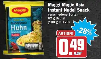 AEZ Maggi Magic Asia Instant Nudel Snack 62g Beutel Angebot