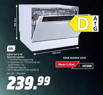 MediaMarkt Ok. odw 141 d w geschirrspüler Angebot