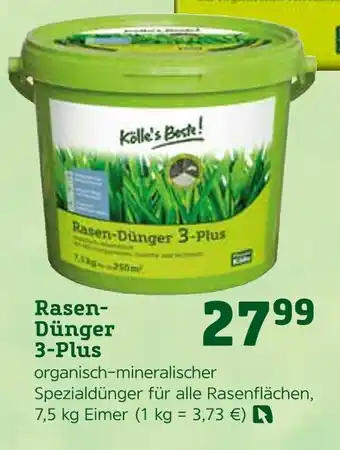 Pflanzen Kölle Rasen-dünger 3-plus Angebot