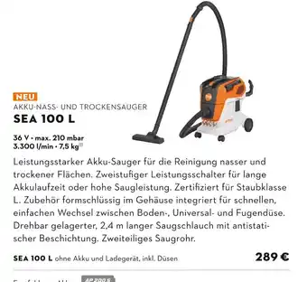 STIHL Stihl akku-nass- und trockensauger sea 100 l Angebot