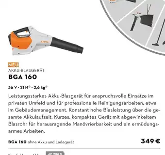 STIHL Stihl akku-blasgerät bga 160 Angebot