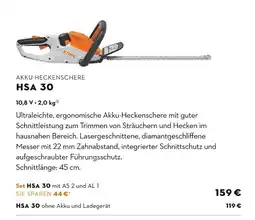 STIHL Stihl akku-heckenschere hsa 30 Angebot