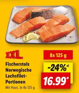 Lidl Xxxl fischerstolz norwegische lachsfilet-portionen Angebot