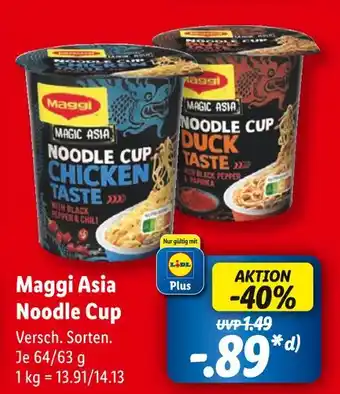 Lidl Maggi maggi asia noodle cup Angebot