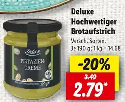 Lidl Deluxe hochwertiger brotaufstrich Angebot