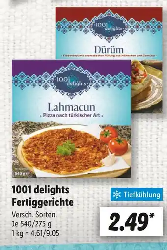 Lidl 1001 delights fertiggerichte Angebot