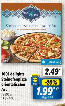 Lidl 1001 delights steinofenpizza orientalischer art Angebot