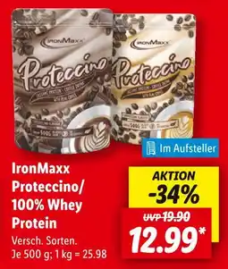 Lidl Ironmaxx proteccino/100% whey protein Angebot