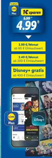 Lidl Lidl plus disney+ Angebot