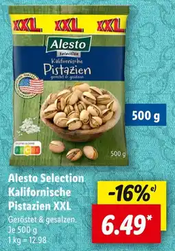 Lidl Alesto kalifornische pistazien xxl Angebot