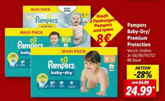 Lidl Pampers pampers baby-dry/premium protection Angebot