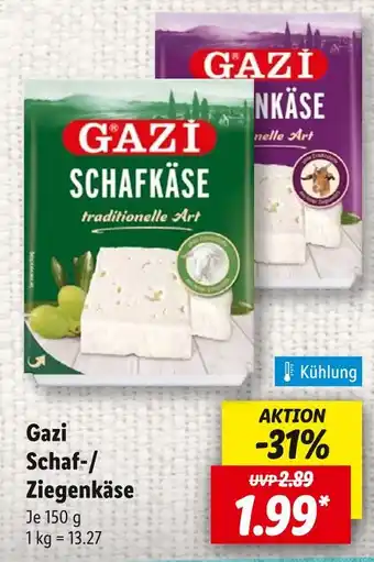 Lidl Gazi schaf-/ziegenkäse Angebot