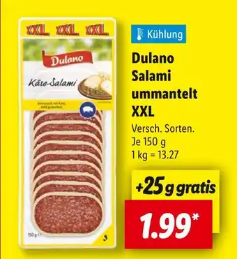 Lidl Dulano salami ummantelt xxl Angebot