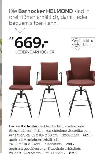 XXXLutz Leder-barhocker Angebot