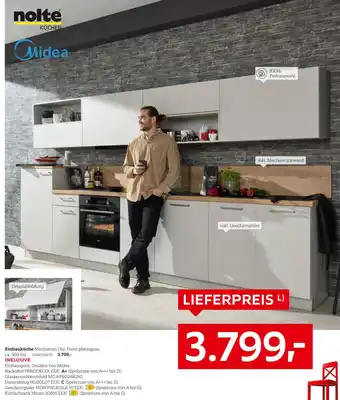 XXXLutz Nolte und midea einbauküche Angebot