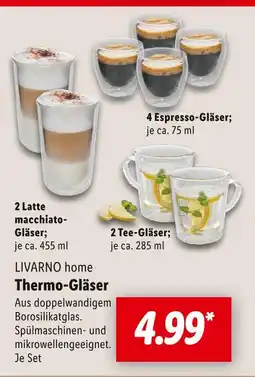 Lidl Livarno home thermo-gläser Angebot