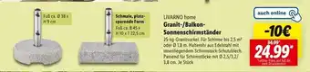 Lidl Livarno home granit-/balkon-sonnenschirmständer Angebot