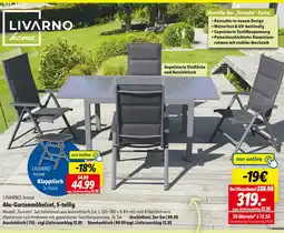 Lidl Livarno home alu-gartenmöbelset, 5-teilig Angebot