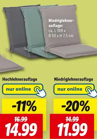 Lidl Hochlehnerauflage oder niedriglehnerauflage Angebot