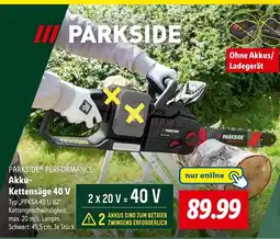 Lidl Parkside akku-kettensäge 40 v Angebot