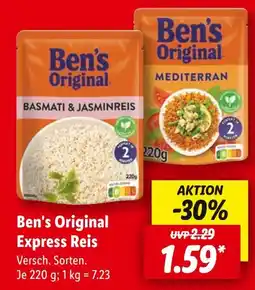 Lidl Ben's original express reis Angebot