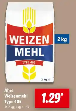 Lidl Ähre weizenmehl type 405 Angebot