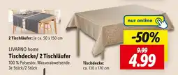 Lidl Livarno home tischdecke/ 2 tischläufer Angebot