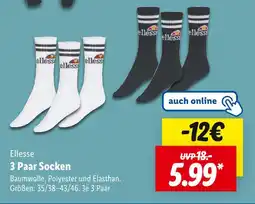 Lidl Ellesse 3 paar socken Angebot