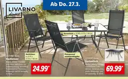 Lidl Livarno home hochlehner oder gartentisch Angebot