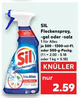 Kaufland Sil fleckenspray oder -gel oder -salz Angebot