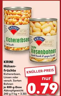 Kaufland Krini kichererbsen oder weiße riesenbohnen Angebot