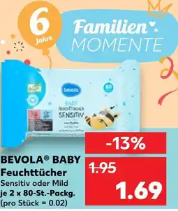 Kaufland Bevola baby feuchttücher sensitiv oder mild Angebot