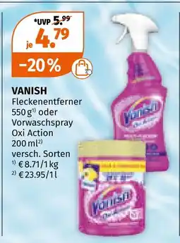 Müller Vanish versch. sorten Angebot