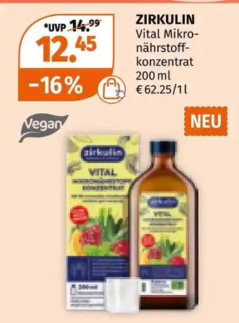 Müller Zirkulin, vegan vital mikronährstoffkonzentrat Angebot