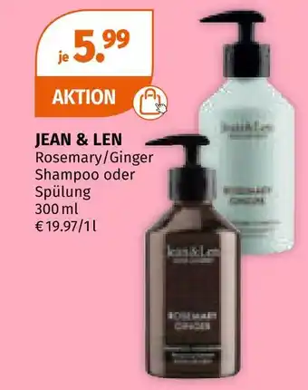 Müller Jean & len rosemary/ginger shampoo oder spülung Angebot