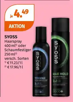 Müller Syoss haarspray oder schaumfestiger Angebot