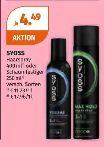 Müller Syoss haarspray oder schaumfestiger Angebot