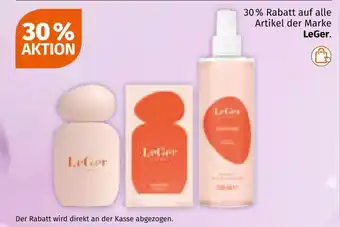 Müller Leger 30 % rabatt auf alle artikel der marke leger Angebot