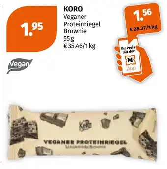 Müller Koro veganer proteinriegel brownie Angebot