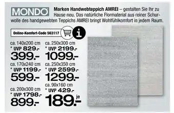 Ostermann Mondo marken handwebteppich amrei Angebot