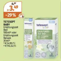 Müller Tetesept baby erkältungszeit bad oder erkältungszeit balsam Angebot