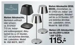 Ostermann Villeroy & boch marken akkuleuchte seoul micro Angebot