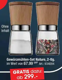 Zurbrüggen Gewürzmühlen-Set Nature, 2-tlg. Angebot