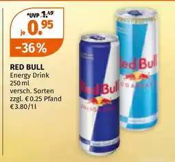 Müller Red bull energy drink Angebot